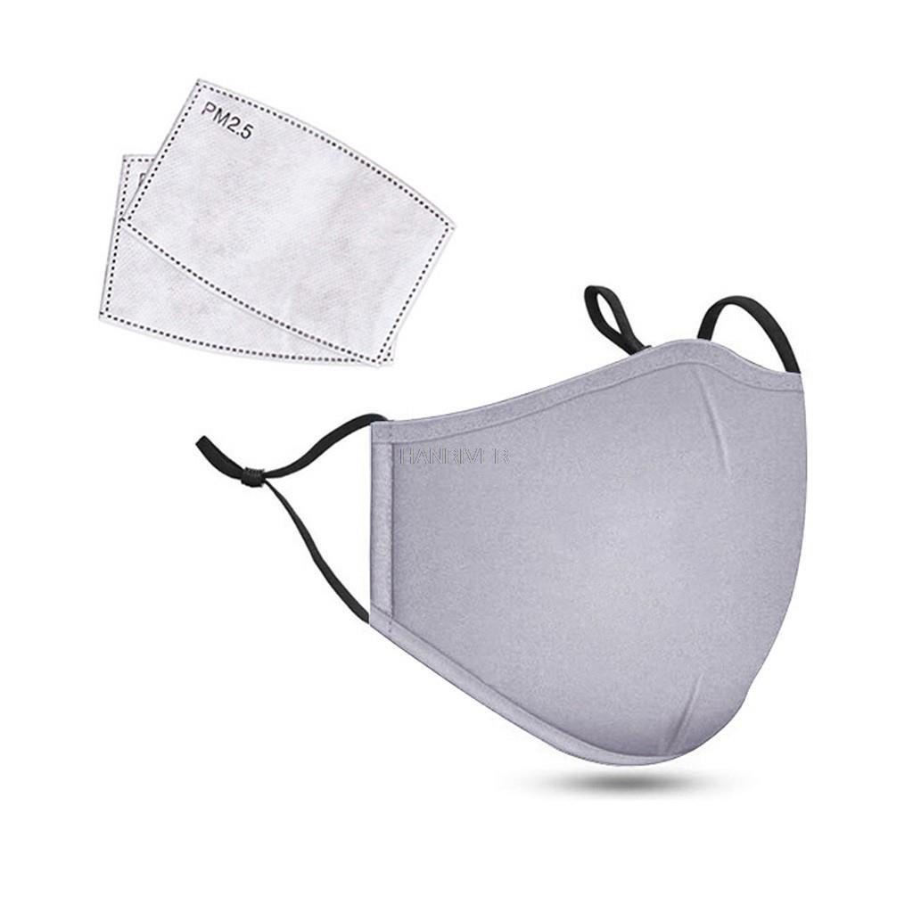 Cotton Face Mask PM2.5 Activat - Cloth Face Mask Washable ulasan dan harga