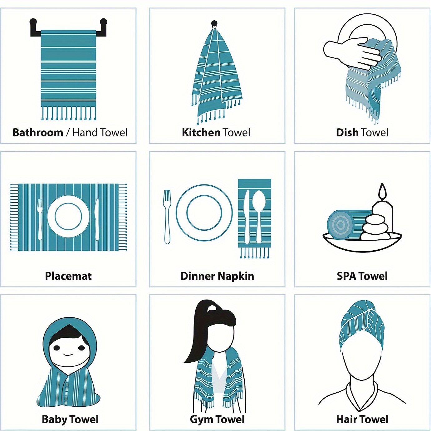 2-Pack 40x100CM Turkish Cotton - Cloth Face Mask Washable ulasan dan harga